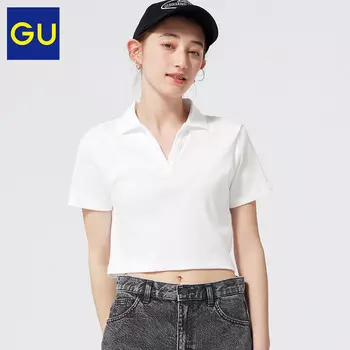 Рубашка-поло GU облегающего кроя, черный