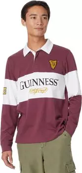 Рубашка-поло Guinness Color-Block Rugby Shirt Lucky Brand, цвет Maroon