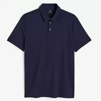 Рубашка поло H&M Slim Fit, темно-синий