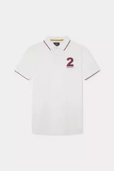 Рубашка-поло Hackett Heritage Number 2 с коротким рукавом, белый