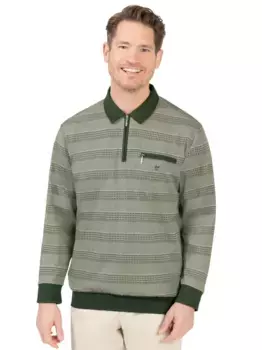 Рубашка-поло Hajo "рубашка-поло с длинными рукавами", оливковый