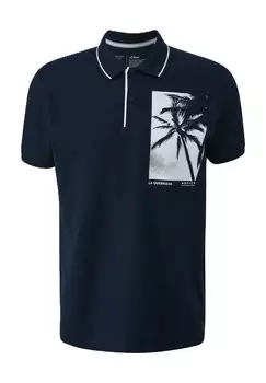 Рубашка-поло, хлопок, мужская S.Oliver, цвет 59d1 Blue