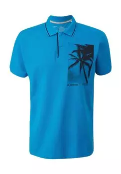 Рубашка-поло, хлопок, мужская S.Oliver, цвет 62d1 Blue Green