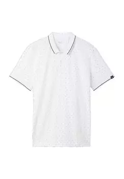 Рубашка-поло, хлопок, мужская Tom Tailor, цвет White Mini
