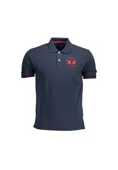 Рубашка-Поло it с контрастными деталями La Martina, синий