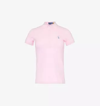 Рубашка-Поло из эластичного хлопка с вышитым логотипом Julie Polo Ralph Lauren, розовый