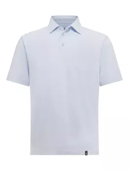 Рубашка поло из эластичного хлопка Supima Boggi Milano, синий