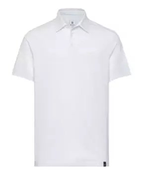 Рубашка Поло из эластичного хлопка супима стандартного размера. Boggi Milano, белый
