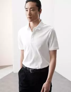 Рубашка поло из чистого хлопка Supima Autograph, белый