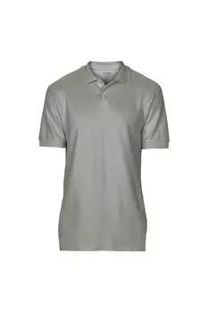 Рубашка поло из двойного пике с короткими рукавами Softstyle Gildan, серый