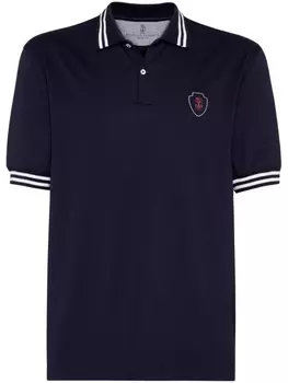 Рубашка поло из джерси Brunello Cucinelli, синий