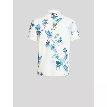 Рубашка-поло из джерси с цветочным принтом Etro, белый