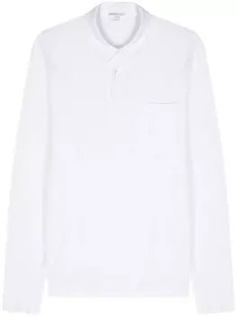 Рубашка поло из джерси с длинными рукавами James Perse, белый