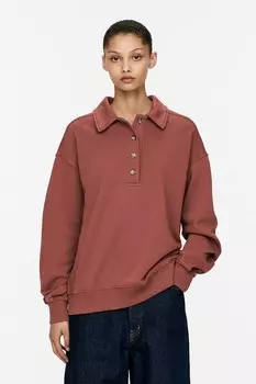 Рубашка поло из французской махры Arket, красный