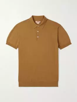 Рубашка поло из хлопка BARACUTA, коричневый