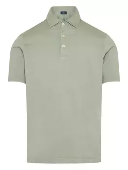 Рубашка-поло из хлопка Barba, зеленый