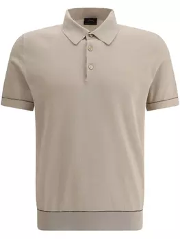 Рубашка поло из хлопка Brioni, нейтральный