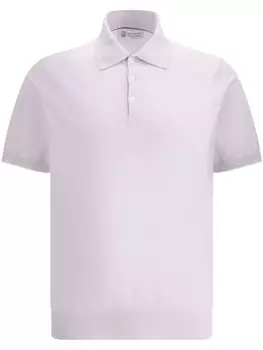 Рубашка-поло из хлопка Brunello Cucinelli, розовый