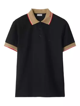 Рубашка поло из хлопка Burberry, черный