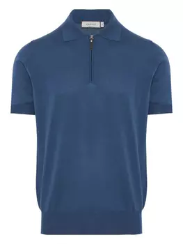 Рубашка-поло из хлопка Canali, синий