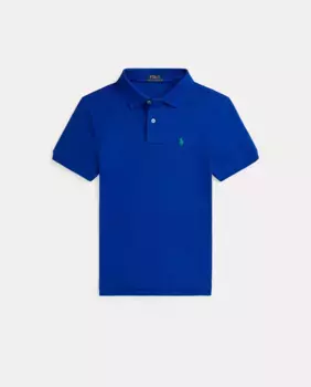 Рубашка-поло из хлопка цвета индиго для мальчика Polo Ralph Lauren, индиго/синий