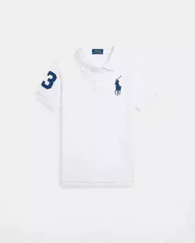 Рубашка поло из хлопка для мальчиков и Big Pony Polo Ralph Lauren, белый