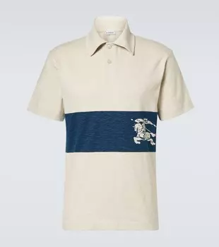 Рубашка поло из хлопка EKD Burberry, цвет plaster