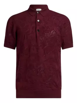Рубашка поло из хлопка ETRO, красный