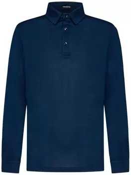 Рубашка-поло из хлопка FRANZESE COLLECTION, синий