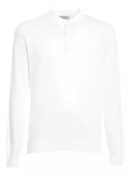 Рубашка-поло из хлопка John Smedley, белый