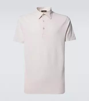 Рубашка-поло из хлопка Loro Piana, цвет mastic