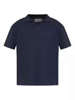 Рубашка-поло из хлопка Officine Generale, синий