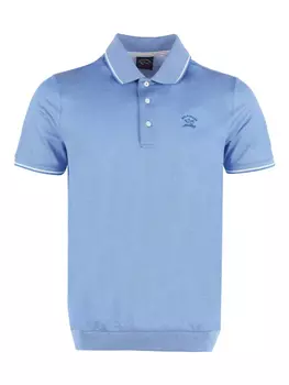 Рубашка-поло из хлопка Paul & Shark, синий