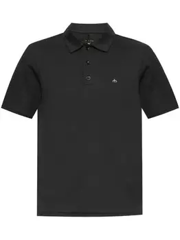 Рубашка-поло из хлопка пима Rag & bone, черный