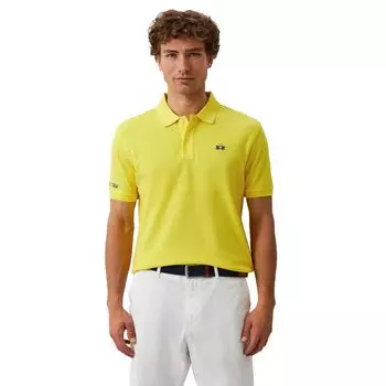 Рубашка-поло из хлопка, поцелованного солнцем La Martina, желтый