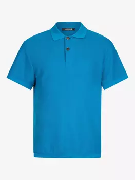 Рубашка-поло из хлопка Roberto Cavalli, синий