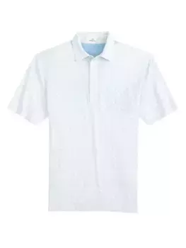 Рубашка-поло из хлопка с абстрактной принтом Briar Johnnie O, цвет malibu