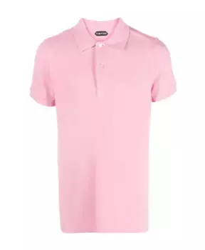 Рубашка-Поло из хлопка с короткими рукавами Tom Ford, розовый