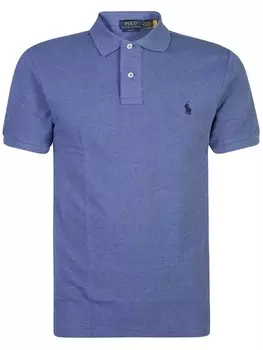 Рубашка поло из хлопка с вышивкой Polo Ralph Lauren Polo Pony, синий