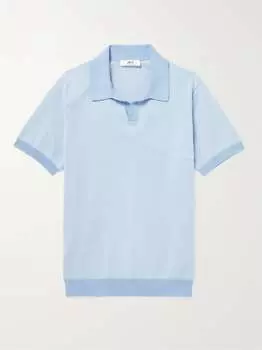 Рубашка поло из хлопка сотовой вязки Mr P., синий