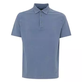 Рубашка-поло из хлопка темно-синего цвета Corneliani