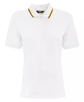 Рубашка Поло из хлопка узкого кроя K-Way, белый