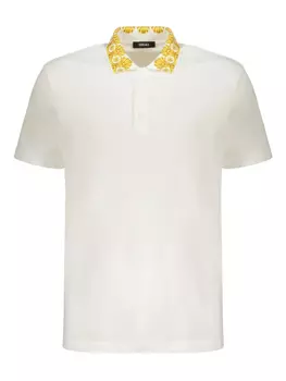 Рубашка-поло из хлопка Versace, белый