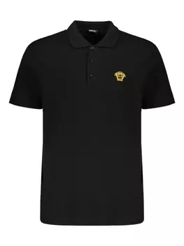 Рубашка-поло из хлопка Versace, черный