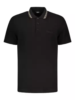 Рубашка-поло из хлопка Versace, черный