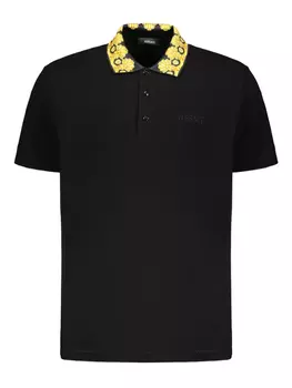 Рубашка-поло из хлопка Versace, черный