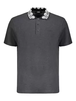 Рубашка-поло из хлопка Versace, серый