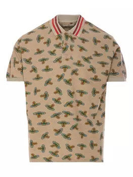 Рубашка-поло из хлопка Vivienne Westwood, нейтральный