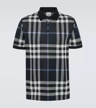 Рубашка-поло из хлопка в клетку Burberry, разноцветный