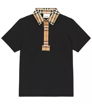 Рубашка поло из хлопка в клетку Vintage Check Burberry, разноцветный
